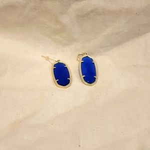 Kendra Scott Earrings Elle Gold Drop Earrings in Cobalt Blue